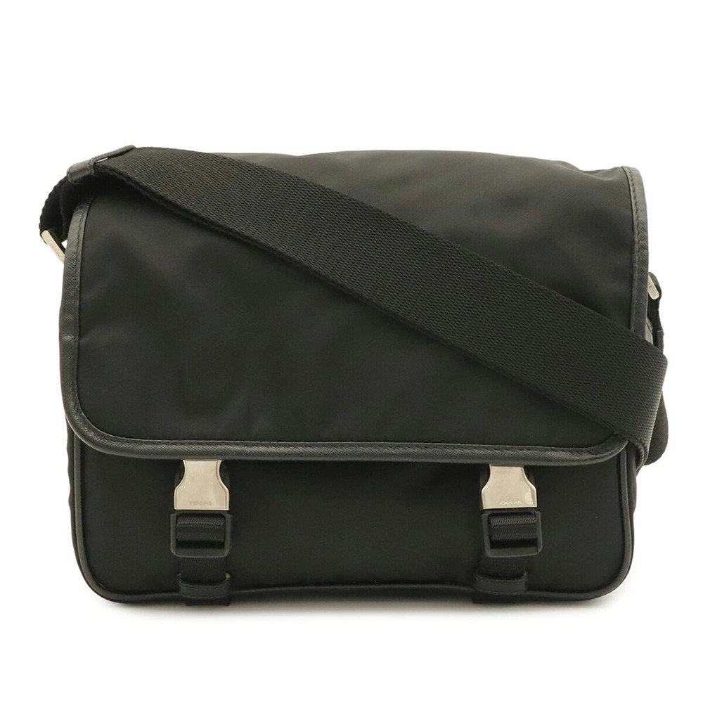 PRADA Prada Shoulder Bag Handbag Nylon Leather NERO Black 2VD769